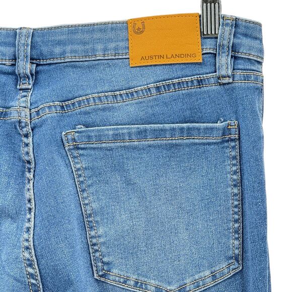 Austin Landing Women's Star Flare Jeans Size 11 Blue Stretch Crystal Western NEW - Picture 5 of 11